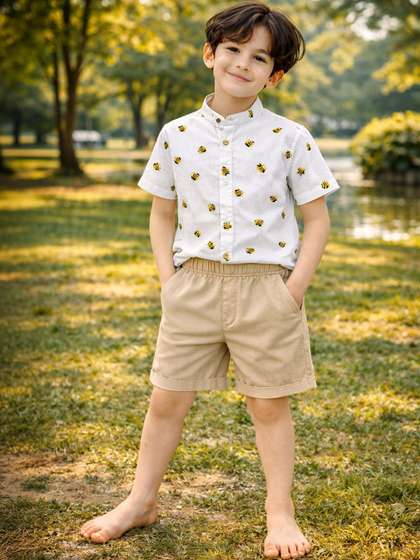 HERE&NOW Unisex Kids
                    Printed Shirt with Shorts