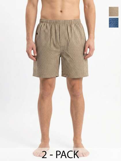 HRX by Hrithik
                        Roshan Pack of 2 Printed Cotton Boxers