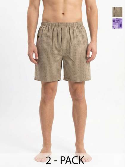 HRX by Hrithik
                        Roshan Pack of 2 Printed Cotton Boxers