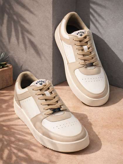 WROGN Men
                        Colourblocked PU Sneakers