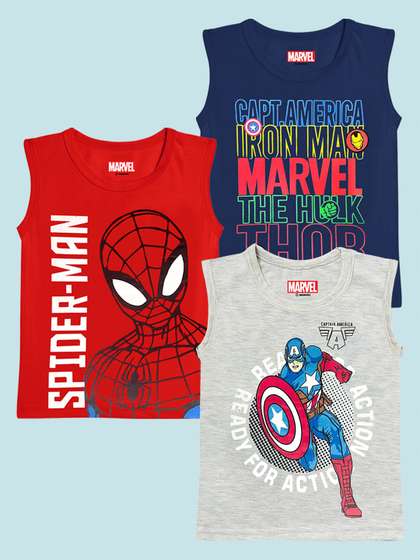YK Marvel Boys Cotton
                      Tshirts