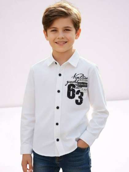 YUDEVO Boys Printed
                    Casual Shirt
