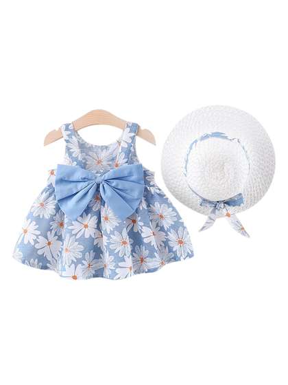 YK Floral Print Choker
                      Neck A-Line Mini Dress