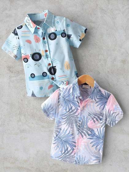 BAESD Boys Classic
                    Floral Printed Casual Shirt
