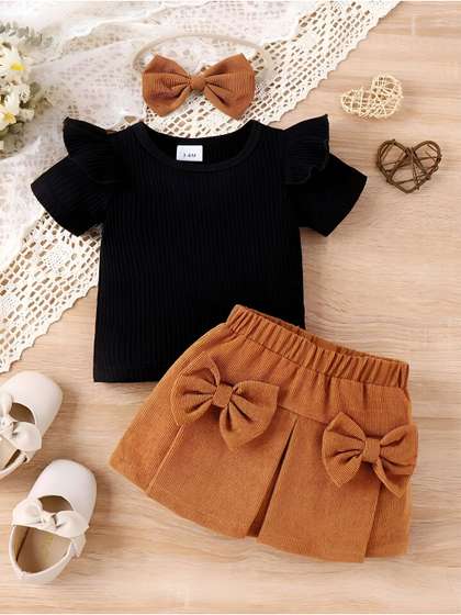 HSM FASHION Girls Top
                    with Skirt