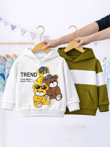 BAESD Unisex Kids
                    Printed Hooded Sweatshirt