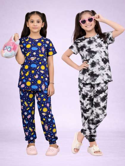 BAESD Girls Printed Maxi
                    Night suits