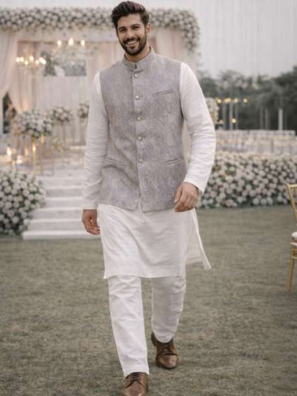 House of Pataudi
                        Woven Design Woven Nehru Jackets