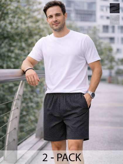 The Roadster
                        Lifestyle Co Pack Of 2 Printed Cotton Boxers