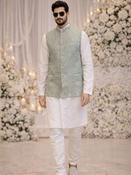 House of Pataudi
                        Woven Design Woven Nehru Jackets