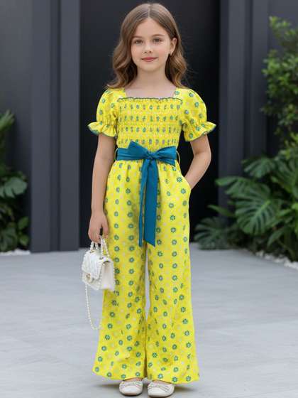 Cutiekins Girls Printed
                    Basic Jumpsuit