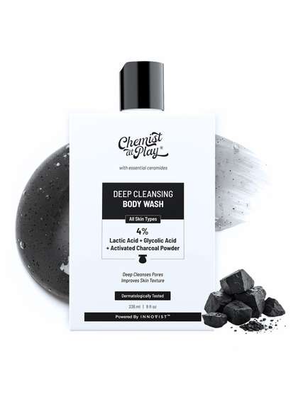 Chemist at Play Deep
                        Cleansing Body Wash With Charcoal & Glycolic
                        Acid - 236 ml