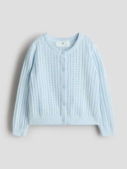 H&M Pointelle-Knit
                    Cotton Cardigan