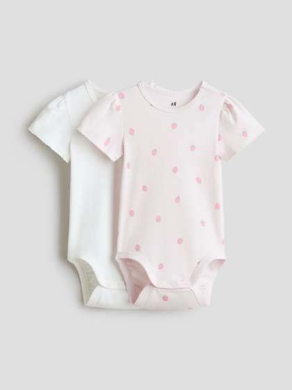 H&M 2-Pack
                      Short-Sleeved Bodysuits