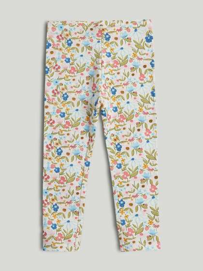 mothercare Girls Pack of
                    3 Cotton Printed Ankle Length Leggings