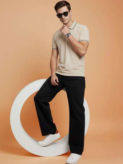 UNIBERRY JEANS Men Solid Polo T-shirt