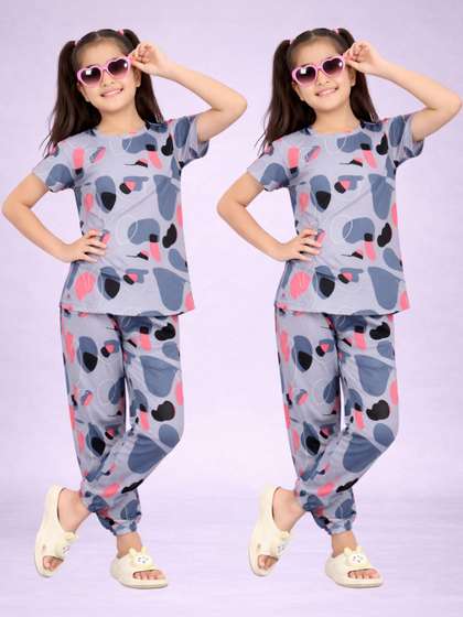 BAESD Girls Printed
                    Short Sleeves Nightdress
