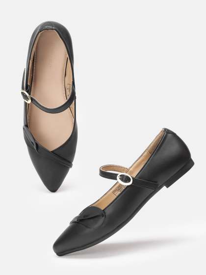 Allen Solly Pointed
                        Toe Mary Janes with Surface Styling
