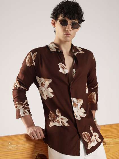 HERE&NOW Men
                        Slim Fit Floral Printed Casual Shirt