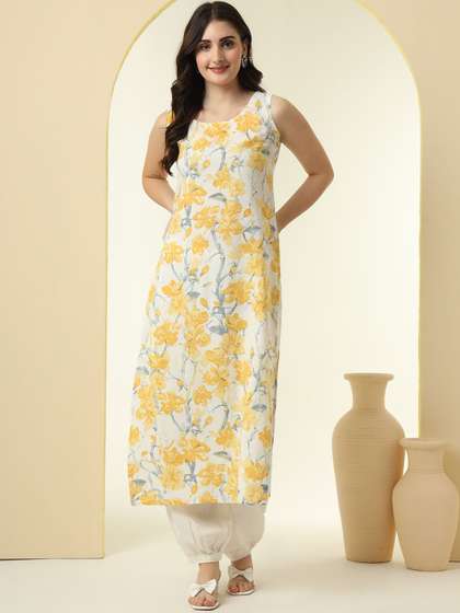 CHARMANT Women
                          Printed Thread Work Kurta