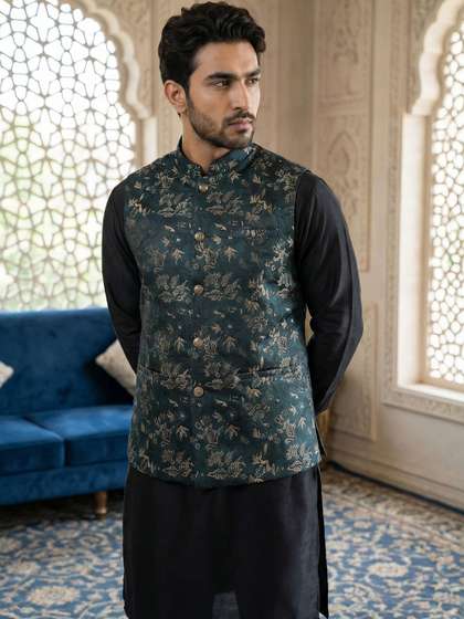 Jompers Embroidered
                      Nehru Jackets