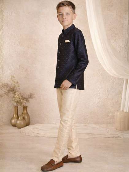 BAESD Brocade
                          Mandarin Collar Sherwani