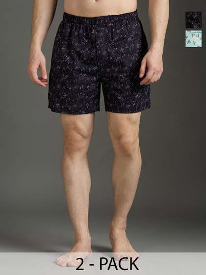 Mast & Harbour
                        Pack Of 2 Men Printed Pure Cotton Mid-Rise
                        Boxer
