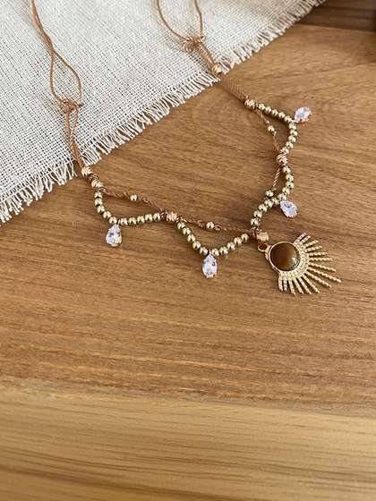 Lara Karen Copper
                          Gold-Plated Layered Necklace