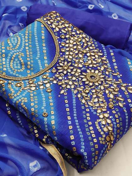Dhaaga Ghar
                        Embellished Unstitched Dress Material