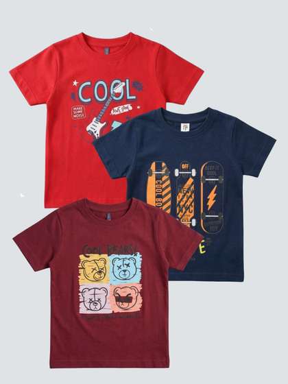 YK Boys Pack of 3
                      Printed T-shirt