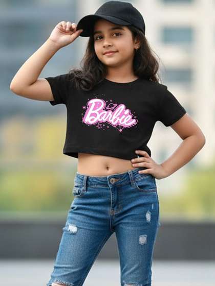YK X Minute Mirth Girls
                    Barbie Printed Cotton Tops