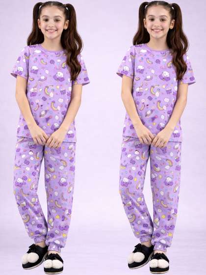 BAESD Girls Printed Maxi
                    Nightdress