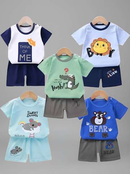 PY PINKYOU Unisex Kids
                      Printed T-shirt with Shorts