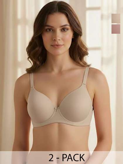 FUNAHME Pack Of 2
                        Full Coverage Lightly Padded Bras