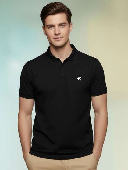HRX by Hrithik Roshan Men Brand Logo Polo Collar T-shirt