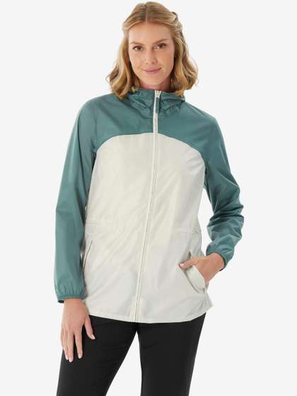 Decathlon Quechua -
                        Women Green Water-Repellent Hiking Jacket