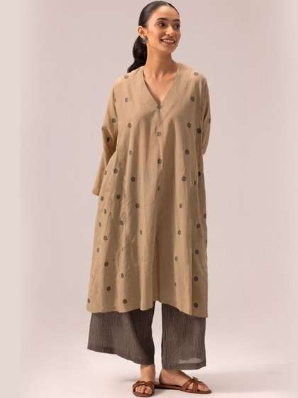 Aaghnya Women
                          Ethnic Motifs Printed Regular Kurta with
                          Palazzos