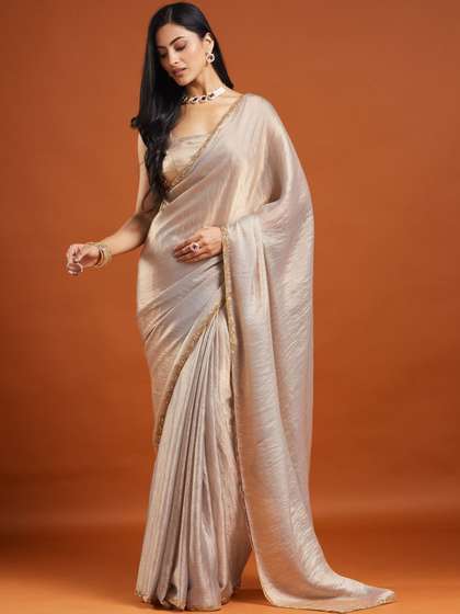 all about you Pure
                        Chiffon Designer Saree