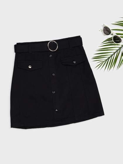 Pantaloons Junior Girls
                    Cotton Mini A-Line Skirt