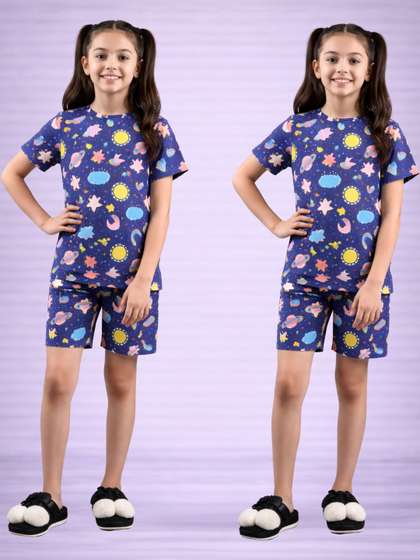 BAESD Girls Printed
                    Nightdress