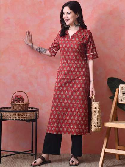 JEMCY Women Floral
                        Printed Floral Kurta