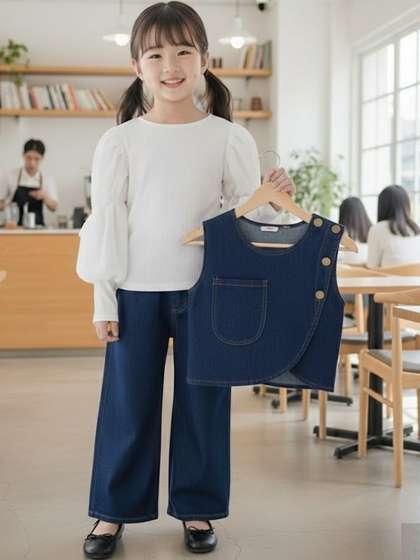 MAYNEISHA Girls Top with
                    Trousers