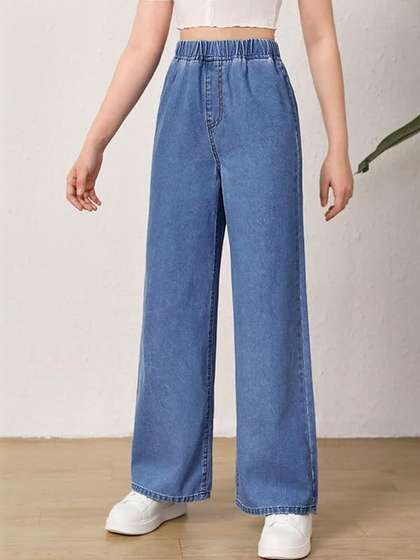 ADBUCKS Girls Flared
                      High-Rise Stretchable Jeans