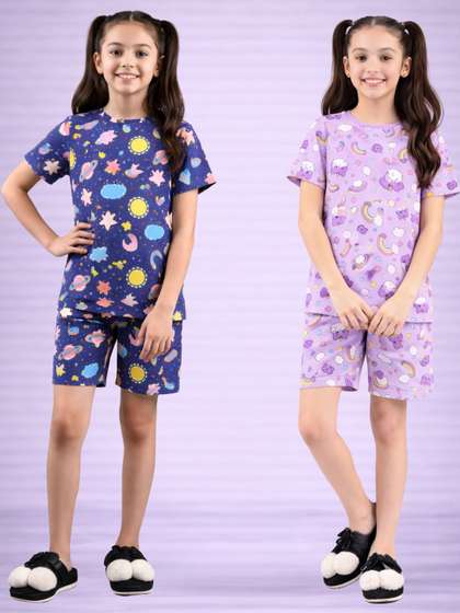 BAESD Girls Printed
                      Nightdress