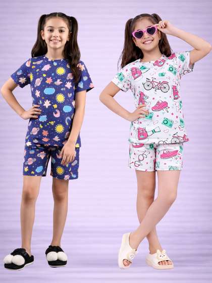 BAESD Girls Printed
                    Nightdress