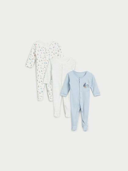 Juniors by Babyshop
                      Boys Pack of 3 Printed Sleepsuit