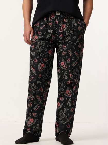 The Souled Store Men
                        Regular Fit Stranger Things Printed Black
                        Pajamas