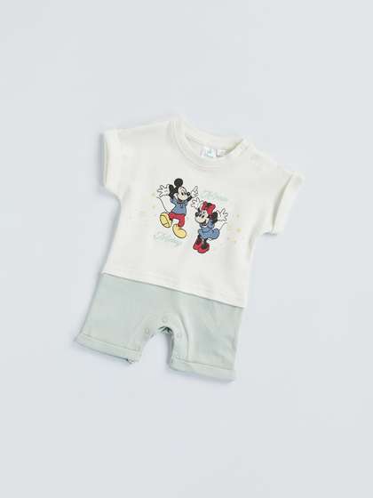 Carter's Infant Boys
                    Mickey & Minnie Mouse Embroidered Cotton Romper