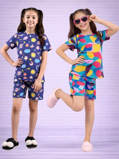BAESD Girls Printed
                    Nightdress