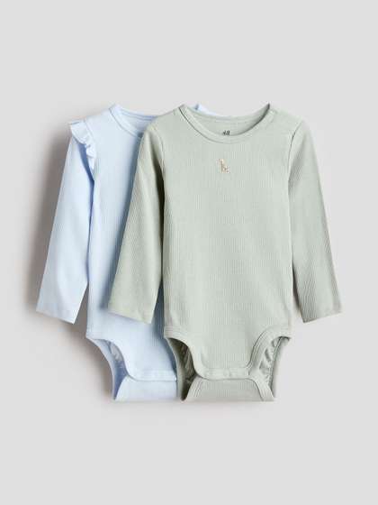 H&M 2-Pack Cotton
                      Bodysuits